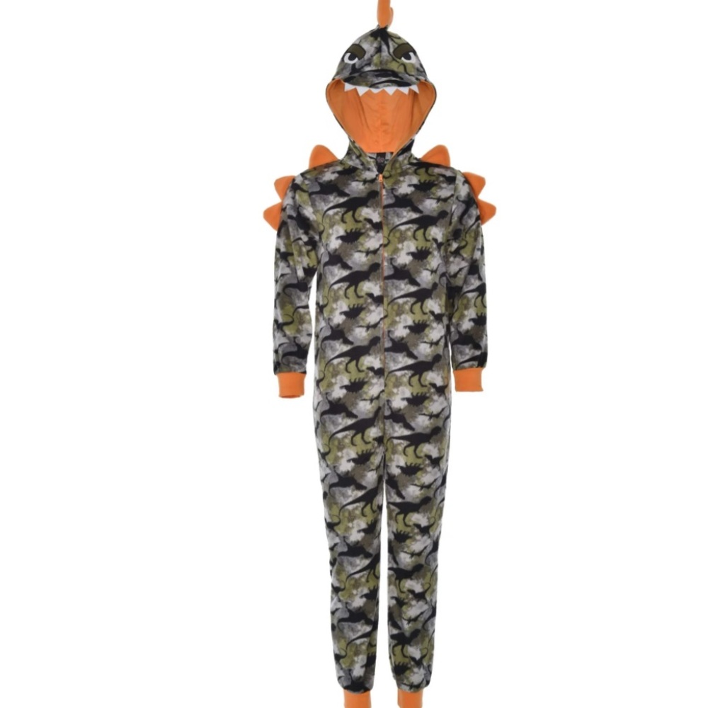 Sleep On It Hooded dino onesie pajama, Boy size 6/7